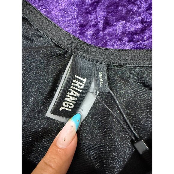 Black shimmer triangle bottoms - Picture 3 of 3